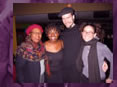 Khalilah, Ledisi, Mike and Angela:  at Dimitriou's Jazz Alley after Ledisi's incredible performance 12-15-04  (39kb)