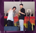 Antoine da Funkscribe and Mike - soundcheck before High Street Music Festival, Bellingham, WA  9-24-05  (47kb)